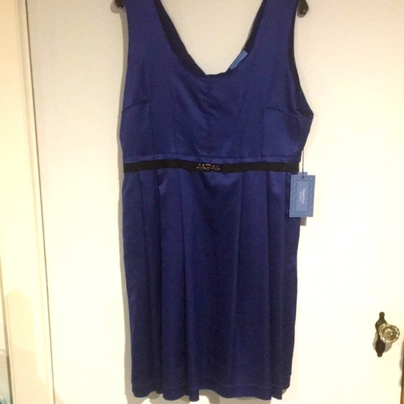 Simply Vera🆕Vera Wang pure violet satin sleeveless dress with pockets NWT - Picture 1 of 9